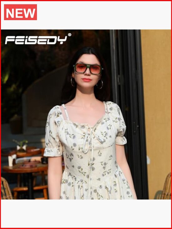 Vintage Square 70s Flat Aviator Sunglasses Retro Stylish Frame UV400 main image 5